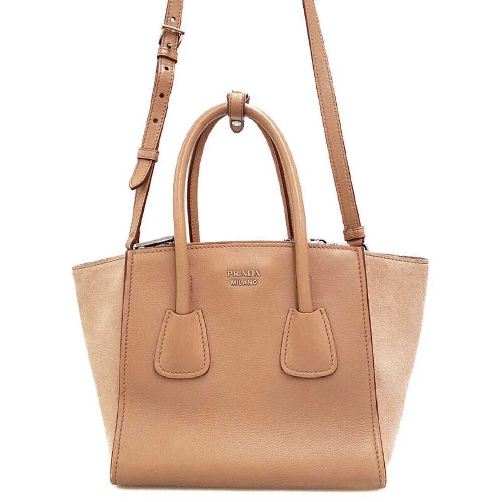 Prada Twin Pocket Double Handle Tote Brown